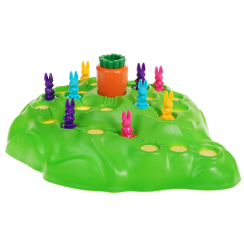 Gra planszowa Radosne Króliki dla dzieci 3+ Wyścig po marchewkę Rodzinna rozrywka